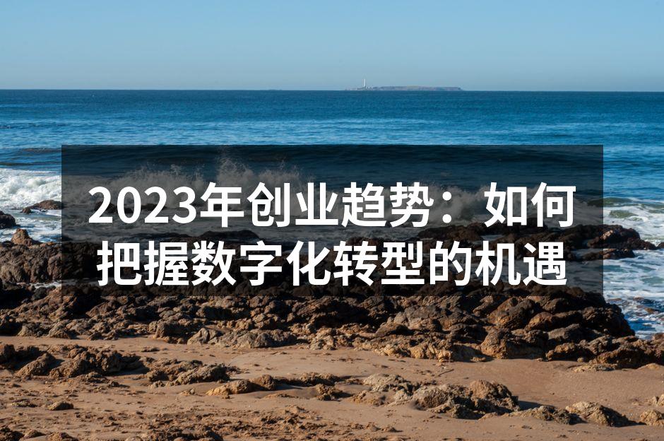 2023年创业趋势：如何把握数字化转型的机遇